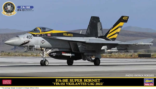 1/72  F/A-18E SUPER HORNET "VFA-151 VIGILANTES CAG 2022" (Bonus: an emblem patch is included.)