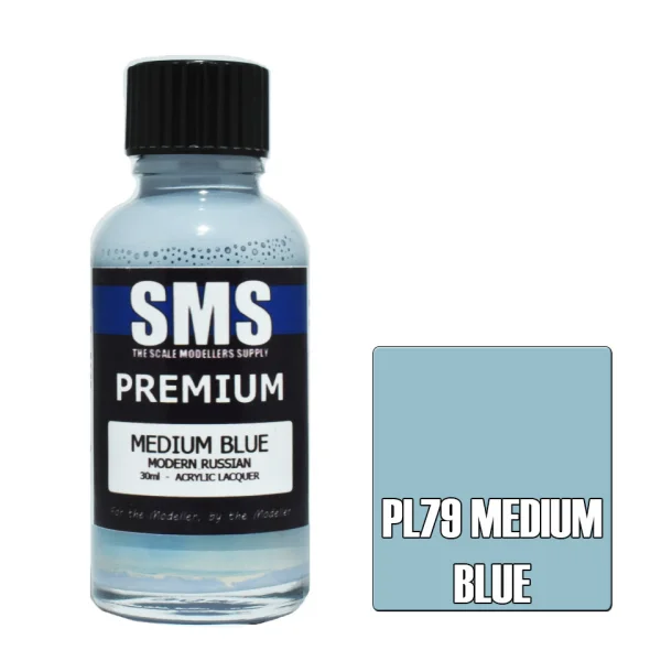 The Scale Modellers Supply (SMS) Premium MEDIUM BLUE (MODERN RUSSIAN) 30ml - Paints