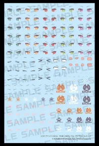 KOTOBUKIYA MEGAMI DEVICE M.S.G PUNI☆MOFU LANG EYE DECAL SET - Megami Device - photo 3