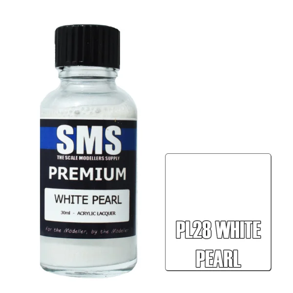 The Scale Modellers Supply (SMS) Premium WHITE PEARL 30ml - Paints
