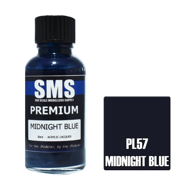 The Scale Modellers Supply (SMS) Premium MIDNIGHT BLUE FS35043 30ml - Paints