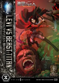 Prime 1 Studio Ultimate Premium Masterline  TV animation Attack On Titan  Levi versus Beast Titan Bonus Version - Attack on Titan - photo 58