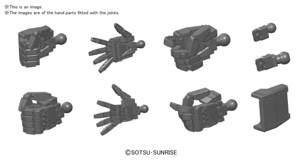BUILDERS PARTS HD 1/144 MS HAND 01 (E.F.S.F.) DARK GRAY