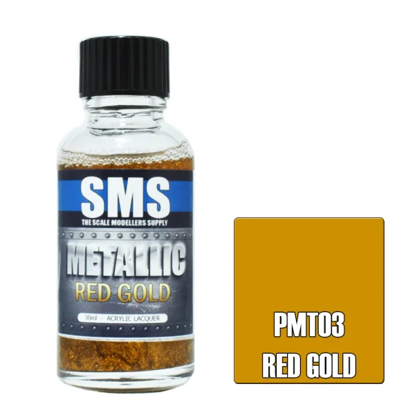 The Scale Modellers Supply (SMS) Metallic RED GOLD 30ml - Paints