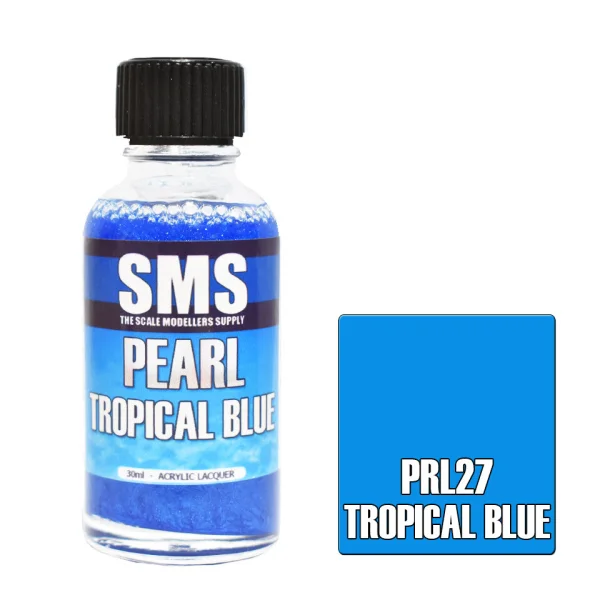 The Scale Modellers Supply (SMS) Pearl TROPICAL BLUE 30ml - Paints