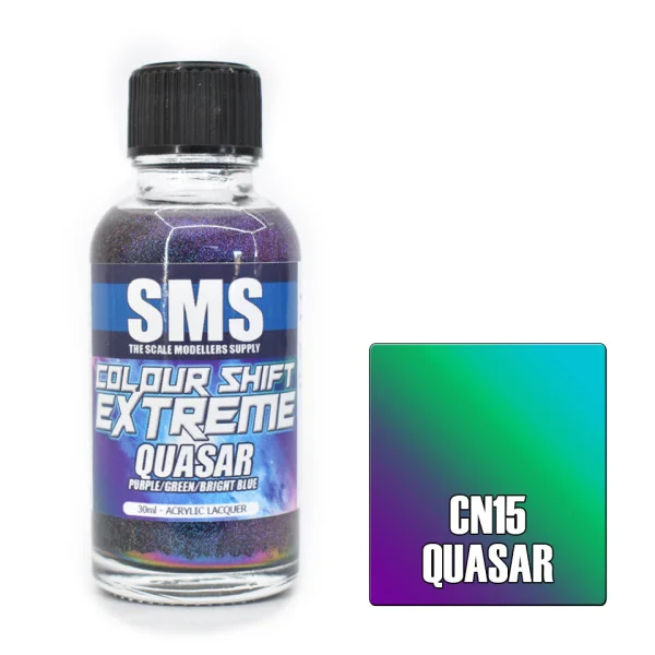 The Scale Modellers Supply (SMS) Colour Shift Extreme QUASAR (PURPLE/GREEN/BRIGHT BLUE) 30ml - Paints
