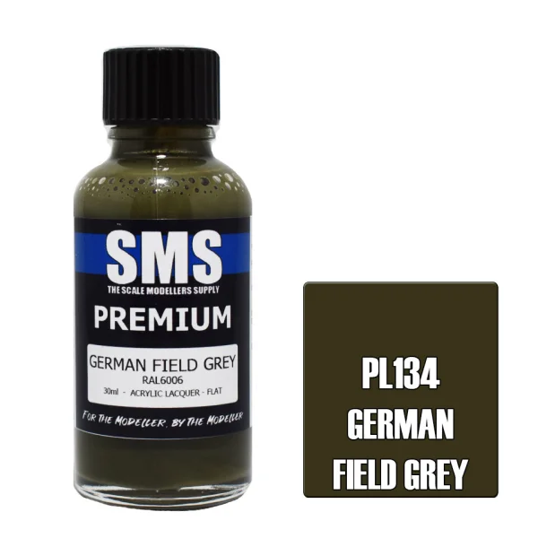 The Scale Modellers Supply (SMS) Premium GERMAN FIELD GREY RAL6006 30ml - Paints