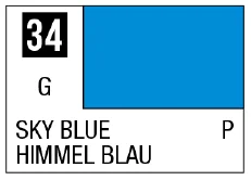 GSI Creos Mr Color Spray - S34 Sky Blue (Gloss/Primary) - Paints