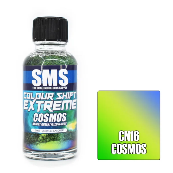 The Scale Modellers Supply (SMS) Colour Shift Extreme COSMOS (BRIGHT GREEN/YELLOW/BLUE) 30ml - Paints
