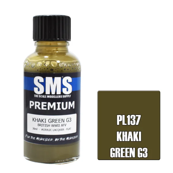 The Scale Modellers Supply (SMS) Premium KHAKI GREEN G3 30ml - Paints