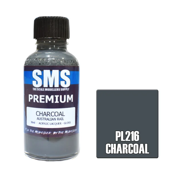 The Scale Modellers Supply (SMS) Premium CHARCOAL 30ml - Paints