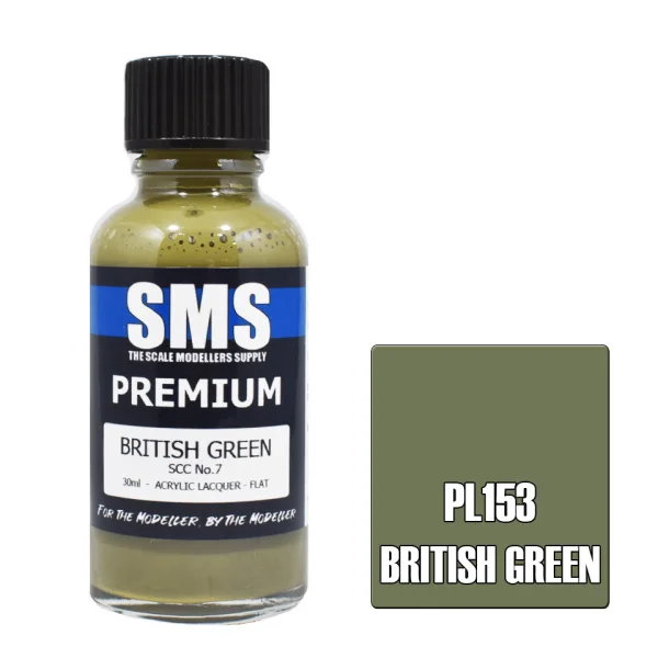 The Scale Modellers Supply (SMS) Premium BRITISH GREEN SCC No.7 30ml - Paints