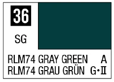 GSI Creos Mr. Color 36 - RLM74 Gray Green (Semi-Gloss/Aircraft) - Paints