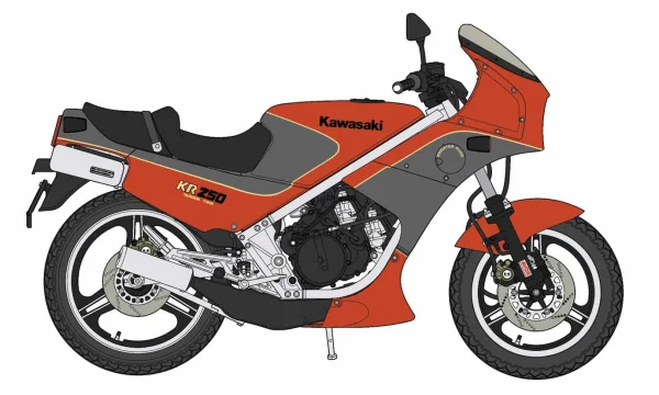1/12  Kawasaki KR250 (KR250A) "RED/GRAY COLOR"