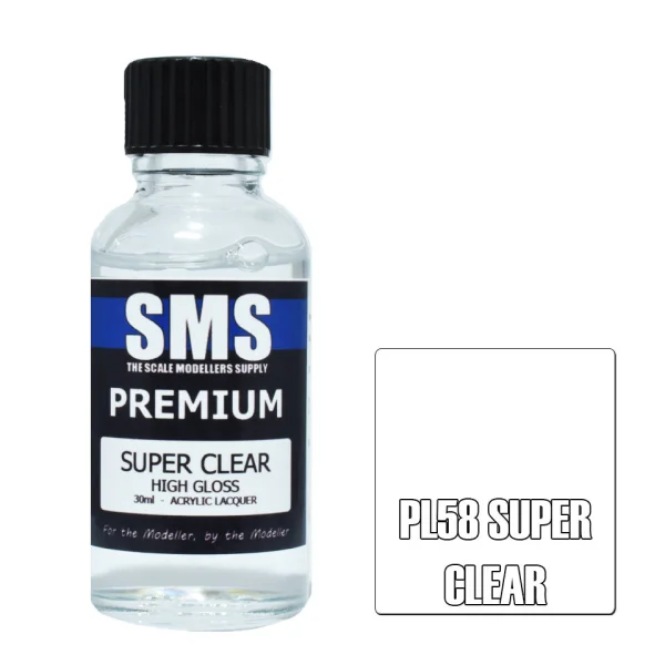 The Scale Modellers Supply (SMS) Premium SUPER CLEAR (HIGH GLOSS) 30ml - Paints
