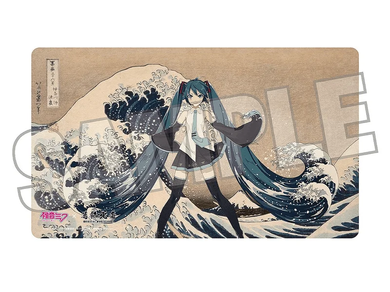 Hatsune Miku x Katsushika Hokusai iXima Desk Mat The Great Wave off Kanagawa