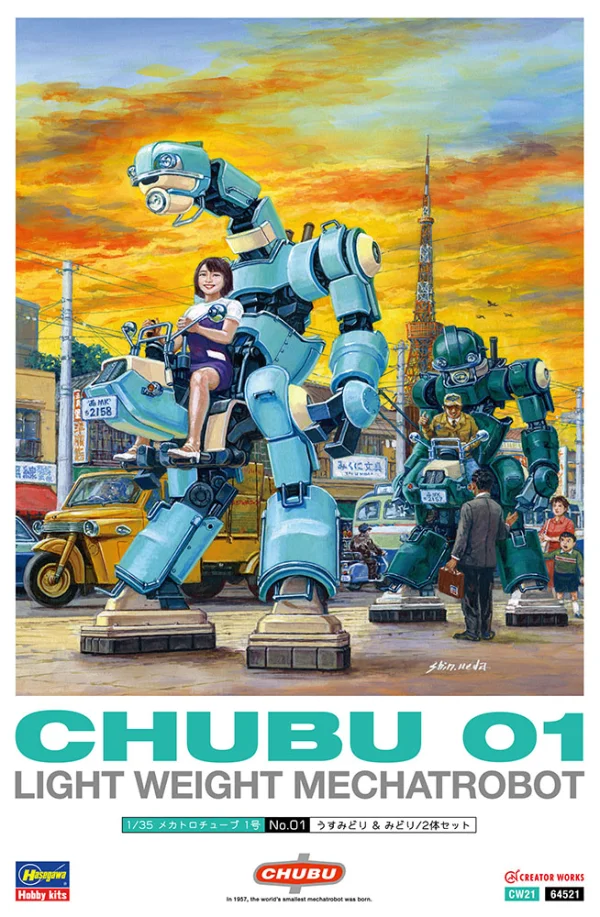 [CW21] 1:35 MechatroCHUBU 01 No.01 LIGHT GREEN & GREEN (Two kits in the box)