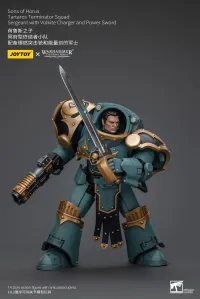 JOYTOY Sons Of Horus Tartaros Terminator Squad Sergeant With Volkite Charger And Power Sword - Warhammer 40K - photo 3