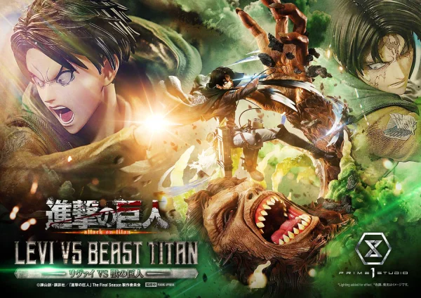 Ultimate Premium Masterline  TV animation Attack On Titan  Levi versus Beast Titan Bonus Version