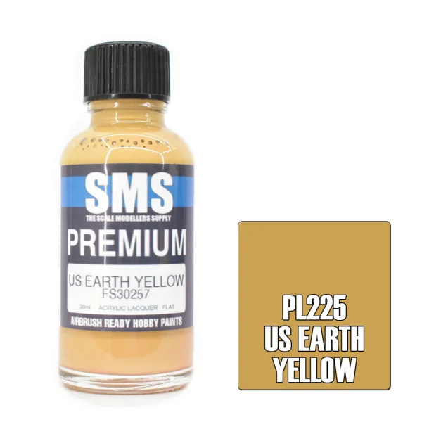 The Scale Modellers Supply (SMS) Premium US EARTH YELLOW FS30257 30ml - Paints