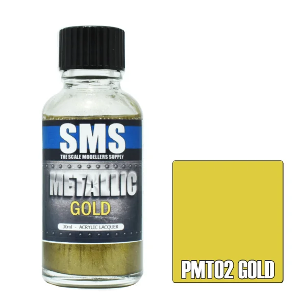 The Scale Modellers Supply (SMS) Metallic GOLD 30ml - Paints