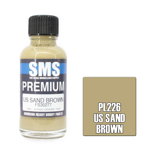 The Scale Modellers Supply (SMS) Premium US SAND BROWN FS30277 30ml - Paints