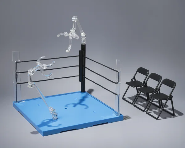 ACT RING CORNER (NEUTRAL) & FOLDING CHAIR SET for S.H.Figuarts , TAMASHII NATIONS TAMASHII STAGE