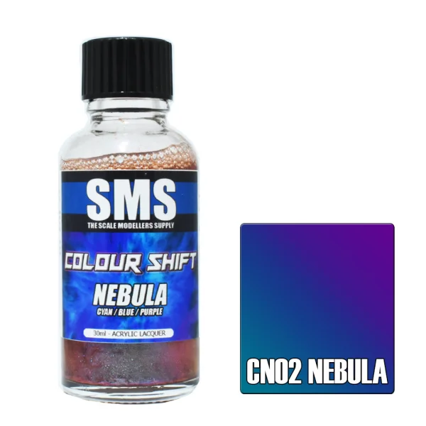 The Scale Modellers Supply (SMS) Colour Shift NEBULA (CYAN / BLUE / PURPLE) 30ml - Paints