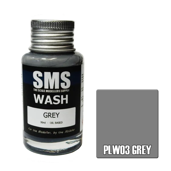 The Scale Modellers Supply (SMS) Wash GREY 30ml - Paints