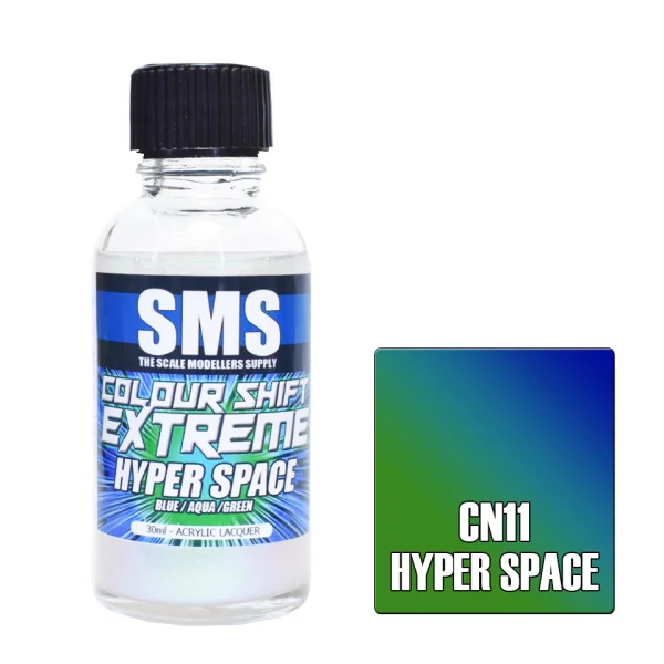 The Scale Modellers Supply (SMS) Colour Shift Extreme HYPER SPACE (BLUE/AQUA/GREEN) 30ml - Paints