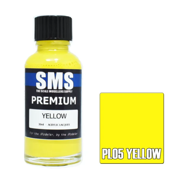 The Scale Modellers Supply (SMS) Premium YELLOW 30ml - Paints