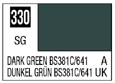 GSI Creos Mr. Color 330 - Dark Green BS381C/641 (Semi-Gloss/Aircraft) - Paints