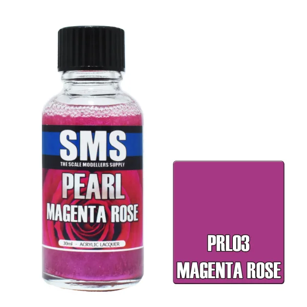 The Scale Modellers Supply (SMS) Pearl MAGENTA ROSE 30ml - Paints
