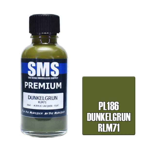 The Scale Modellers Supply (SMS) Premium DUNKELGRUN RLM71 30ml - Paints