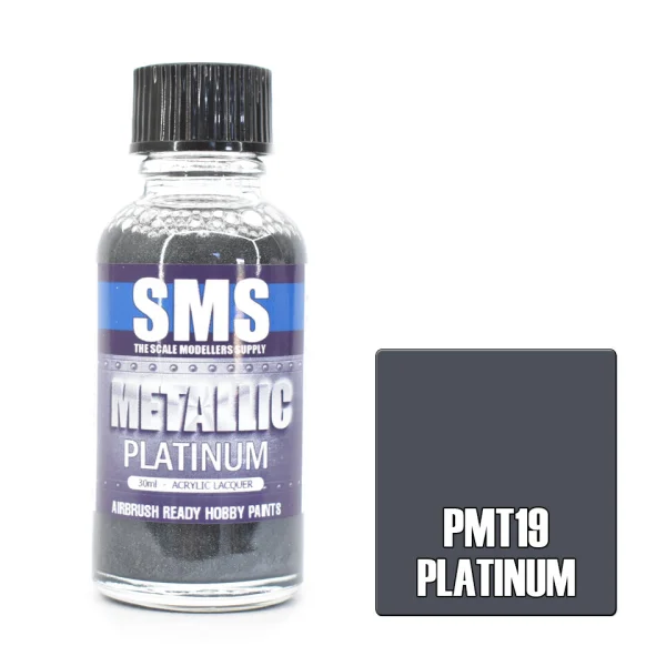 The Scale Modellers Supply (SMS) Metallic PLATINUM 30ml - Paints