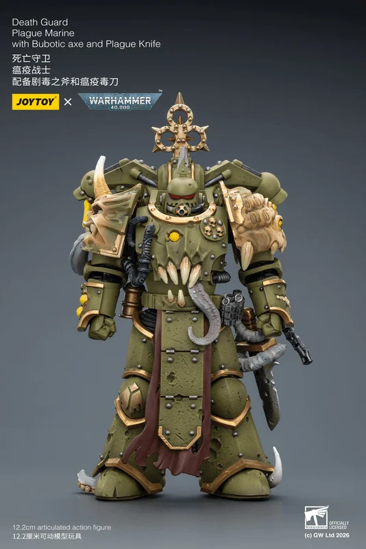 Death Guard Plague Marine with Bubotic axe and Plague Knife