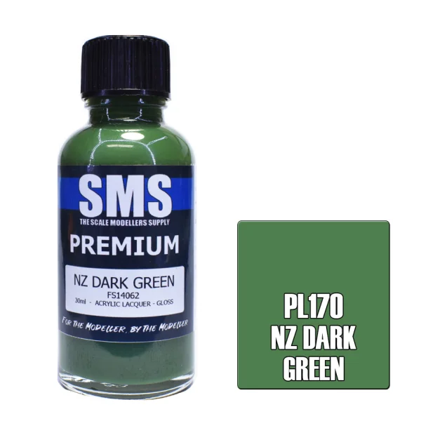 The Scale Modellers Supply (SMS) Premium NZ DARK GREEN FS14062 30ml - Paints
