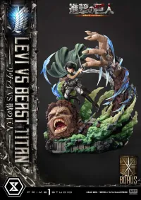Prime 1 Studio Ultimate Premium Masterline  TV animation Attack On Titan  Levi versus Beast Titan Bonus Version - Attack on Titan - photo 26
