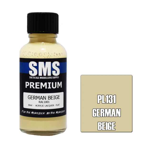 The Scale Modellers Supply (SMS) Premium GERMAN BEIGE RAL1001 30ml - Paints