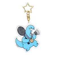 GoodSmile Moment Gal & Dino Glow-in-the-Dark Acrylic Keychain Badminton - Gal & Dino - photo 4