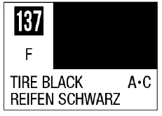 GSI Creos Mr. Color 137 - Tire Black (Flat/Aircraft Car) - Paints