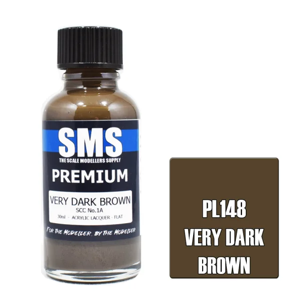 The Scale Modellers Supply (SMS) Premium VERY DARK BROWN SCC No.1A 30ml - Paints