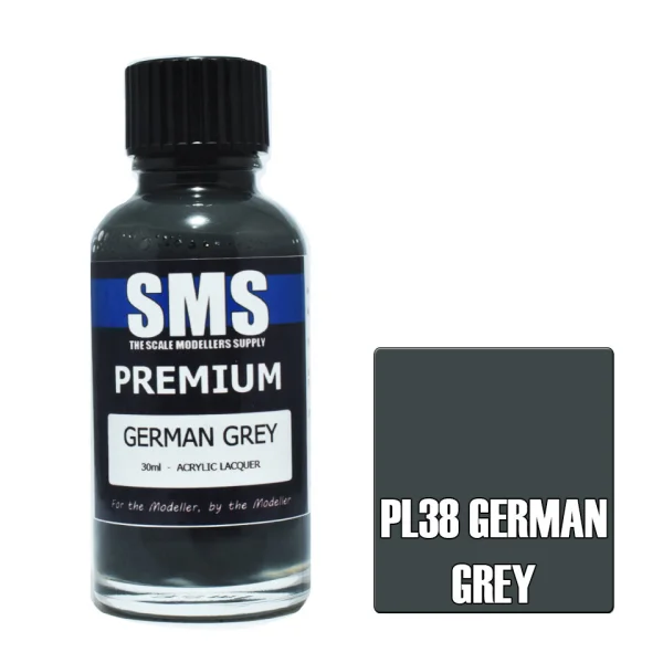 The Scale Modellers Supply (SMS) Premium GERMAN GREY RAL7021 / RLM66 30ml - Paints
