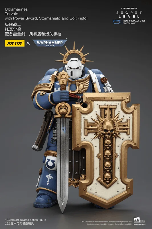 Ultramarines Torvald with Power Sword, Stormshield and Bolt Pistol