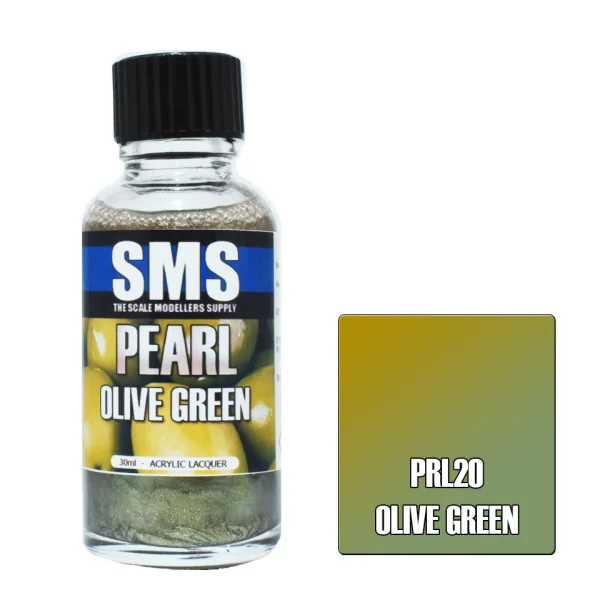 The Scale Modellers Supply (SMS) Pearl OLIVE GREEN 30ml - Paints