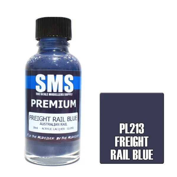 The Scale Modellers Supply (SMS) Premium FREIGHT RAIL BLUE 30ml - Paints
