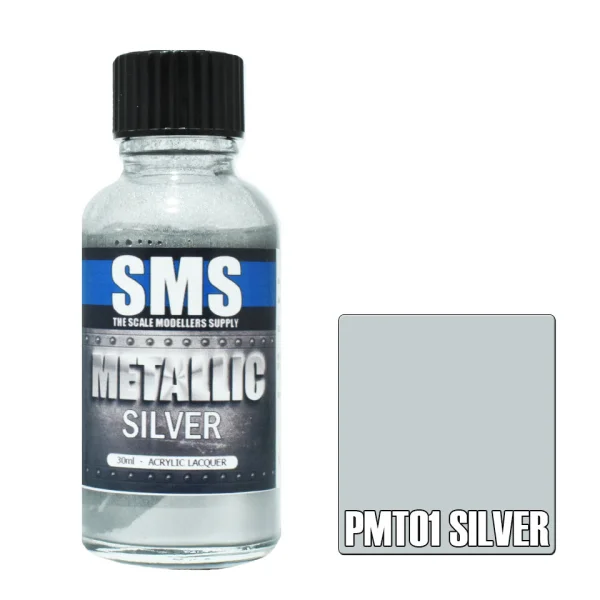 The Scale Modellers Supply (SMS) Metallic SILVER 30ml - Paints