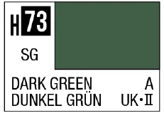 GSI Creos AQUEOUS HOBBY COLOR - H73 SEMI-GLOSS DARK GREEN (RAF AIRCRAFT) - Paints