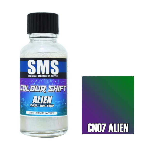 The Scale Modellers Supply (SMS) Colour Shift ALIEN (VIOLET/BLUE/GREEN) 30ml - Paints