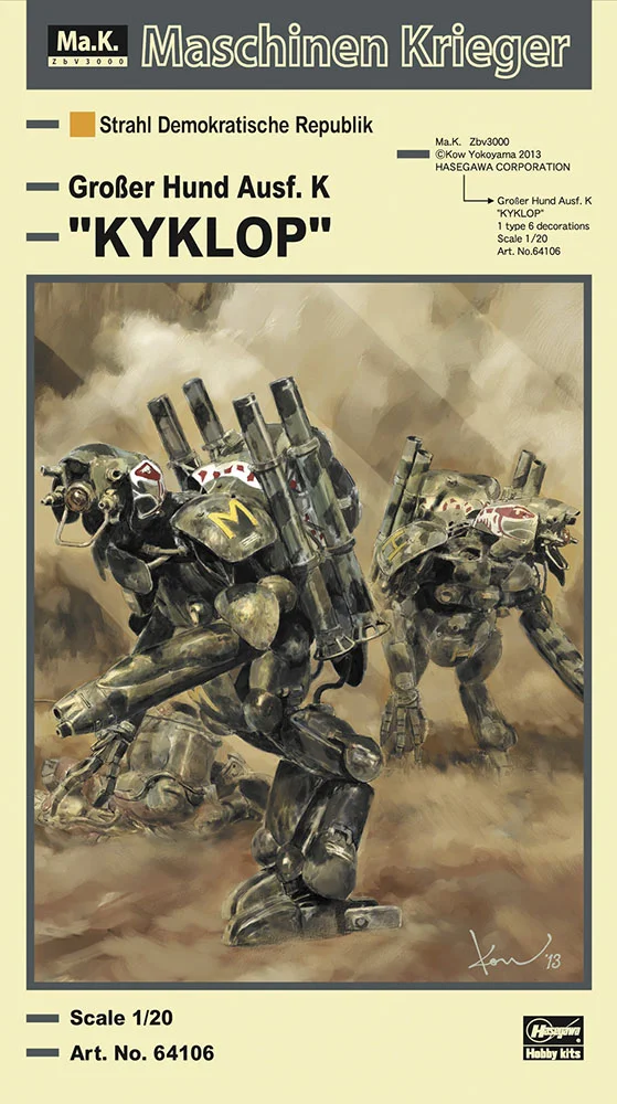 Hasegawa 1/20 Humanoid Unmanned Interceptor Großer Hund Ausf.K "KYKLOP" - Maschinen Krieger
